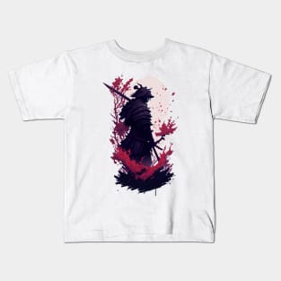 Colorful Chaos Unleashed Shadow Samurai Kids T-Shirt